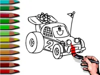 BTS Racing Car Coloring image